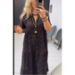⏰ 50% DE DESCONTO! 🌸 Vestido longo feminino com decote em V e estampa de leopardo – peça essencial para o seu verão! ☀️🐆💃