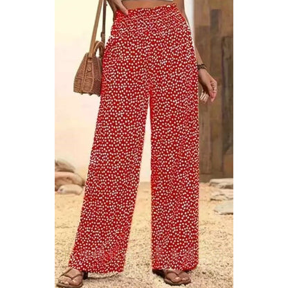 📢📢50% DE DESCONTO !!!⏰⏰Calças femininas de cintura alta e perna larga com franzido👖