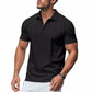 Camiseta masculina de manga curta com gola lapela e secagem rápida