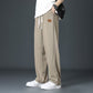 Calça masculina casual, leve, de secagem rápida e com tecido elástico, corte reto.