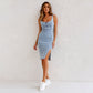 ⏰ 50% DE DESCONTO! 👗 Vestido jeans com decote em V – Uma peça estilosa e indispensável para todas as ocasiões! ✨💙