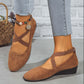 💃🔥Último dia de promoção – 50% de desconto🔥Sapatos elegantes com cunha baixa e tira elástica, cor única