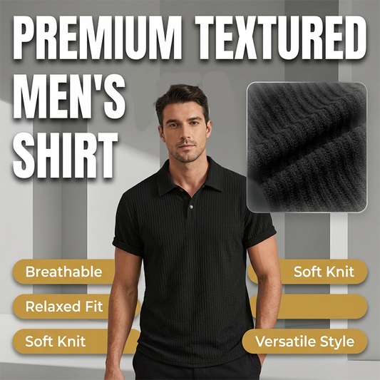 Camisa masculina casual de malha de manga curta