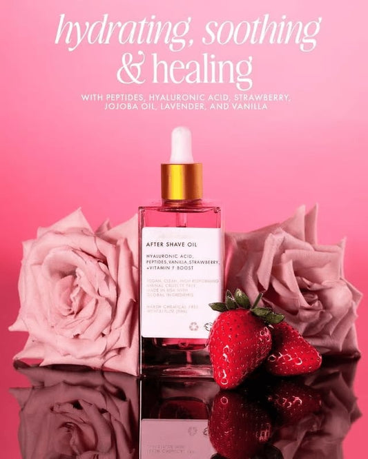 🌺Promoções de Primavera com 50% de desconto🌺Óleo Perfumado Pós-Barba - Aroma de Morango🍓 e Baunilha