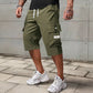 📢📢 50% DE DESCONTO! ⏰ Calça Cargo Capri Casual com Cordão para Homens
