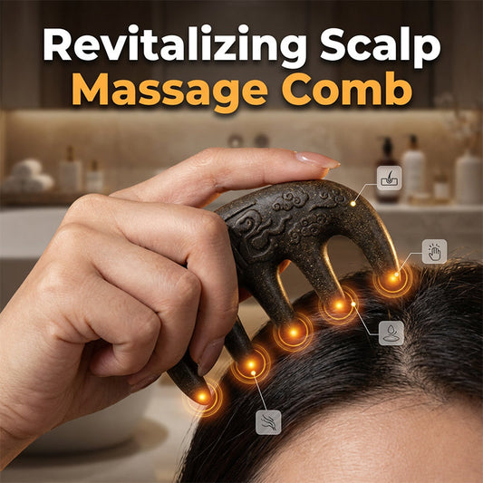 Pente revitalizante para massagem do couro cabeludo