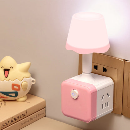 2-in-1 Cube Socket LED Night Lamp