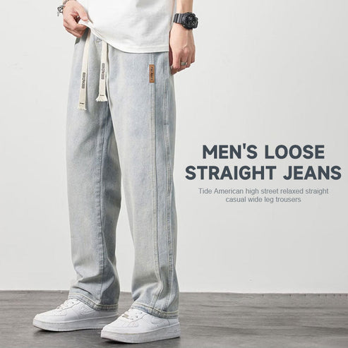Calça Jeans Masculina Solta e Reta