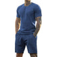 Conjunto de camiseta e shorts esportivos masculinos de 2 peças 💪 O conjunto fitness masculino definitivo 🏋️‍♂️