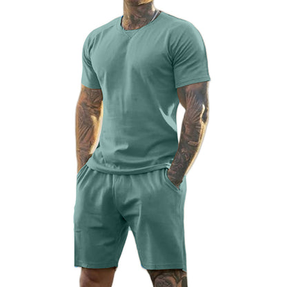 Conjunto de camiseta e shorts esportivos masculinos de 2 peças 💪 O conjunto fitness masculino definitivo 🏋️‍♂️