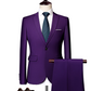 ✨👔50% de desconto + envio gratuito🔥Conjunto de fato de negócios de corte moderno, 2 peças, para homem