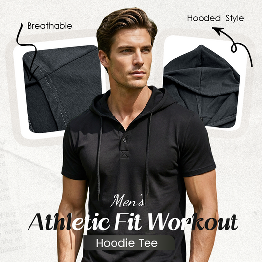 Camiseta com capuz para treino de ajuste atlético para homens