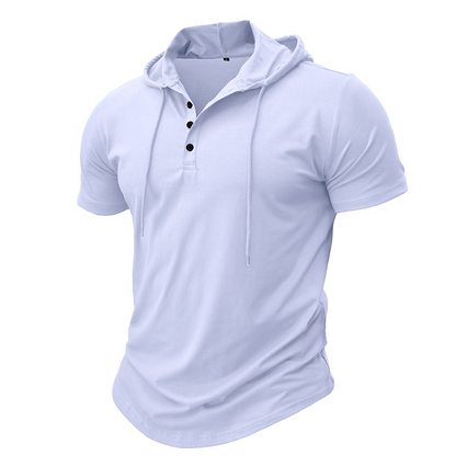Camiseta com capuz para treino de ajuste atlético para homens