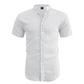 📢📢50% DE DESCONTO!! ⏰ Camisa masculina de manga curta com gola alta para o verão – Material respirável, modelagem moderna e ideal para ocasiões casuais ou para o trabalho 💼