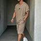 Conjunto masculino casual de camiseta e shorts