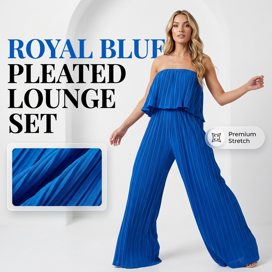 Conjunto feminino de top sem alças e calça pantalona