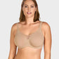 Sutiã feminino elegante e leve com cobertura total em tamanhos plus size.