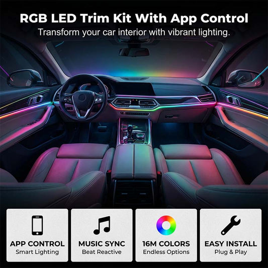 RGB Interior Car LED Trim Light Kit