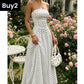 ✨ Vestido tomara que caia feminino com estampa de bolinhas - Essencial para férias elegantes! ✨