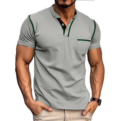 Camiseta masculina casual de manga curta