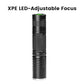 Lanterna LED compacta com zoom