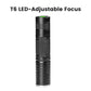 Lanterna LED compacta com zoom