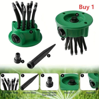 Irrigador de jardim de precisão com cobertura de 360°