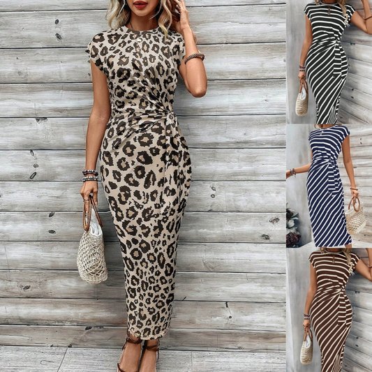 🥰Vestido feminino elegante com amarração na cintura