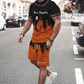👕 50% DE DESCONTO AGORA! 🔥 Conjunto masculino de camiseta e shorts com estampa gráfica – Tecido macio, design arrojado e perfeito para os dias de verão ☀️