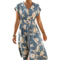 ✨ Item indispensável para a primavera/verão! Vestido midi floral com decote em V e botões frontais - Elegante e chique! ✨