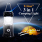Lanterna de acampamento LED 3 em 1 com efeito de chama
