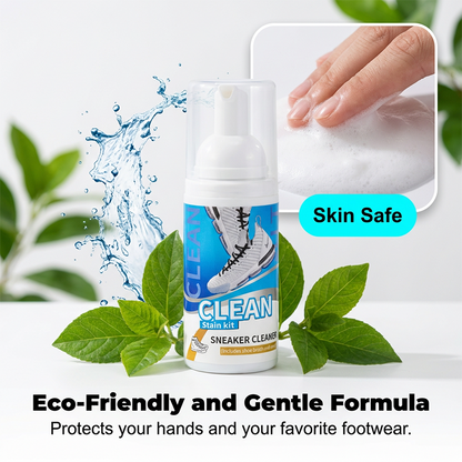 Kit de limpeza de tênis com espuma sem água (3 peças)