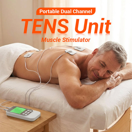 Unidade TENS portátil de dois canais para estimulação muscular