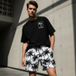 Conjunto de camiseta e shorts estampados para homem (2 peças)