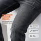 Calça jeans skinny masculina rasgada e elástica