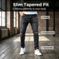 Calça jeans skinny masculina rasgada e elástica