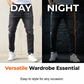 Calça jeans skinny masculina rasgada e elástica