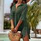 Camisa feminina casual oversized em chiffon jacquard
