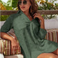Camisa feminina casual oversized em chiffon jacquard