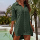 Camisa feminina casual oversized em chiffon jacquard