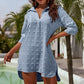 Camisa feminina casual oversized em chiffon jacquard