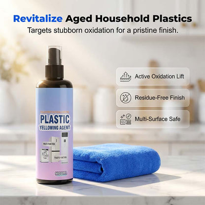 🧴 Spray Removedor de Amarelamento de Plástico Multiuso – De amarelado para branco brilhante em segundos! ✨💪 Sem esfregar, sem trocar – basta borrifar, esperar e restaurar. 🛠️🟡