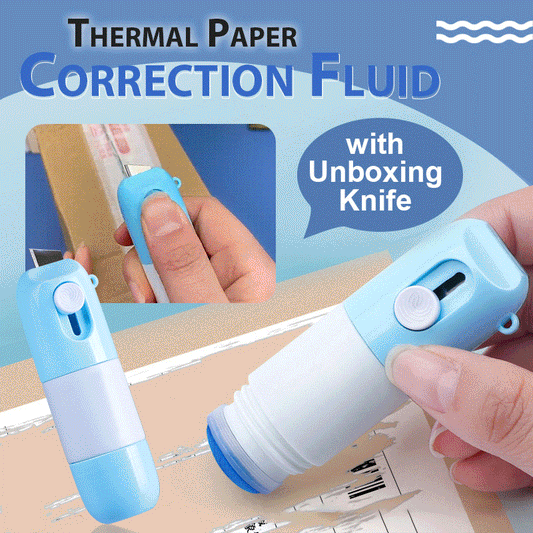 ⚡COMPRE 1 E LEVE OUTRO GRÁTIS⚡ Corretivo Líquido para Papel Térmico com Estilete