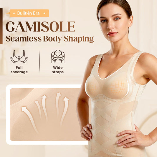 👙 Regata Modeladora Sem Costuras com Sutiã Interno