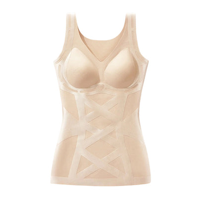 👙 Regata Modeladora Sem Costuras com Sutiã Interno