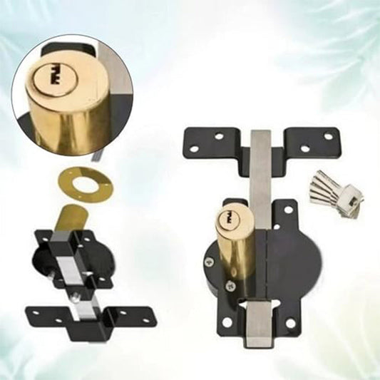 Fechadura de Portão com Curso Longo 50/70mm – Com 5 Chaves