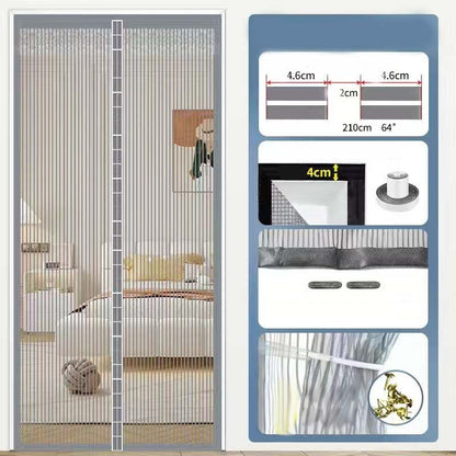 🦟 50% DE DESCONTO 🧲 Porta mosquiteira magnética reforçada – Instalação fácil sem perfuração – Anti-insetos, passagem mãos livres e compatível com portas de até 210 cm 🚪