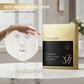Máscara facial em tecido iluminadora, hidratante e corretora de manchas.