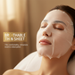 Máscara facial em tecido iluminadora, hidratante e corretora de manchas.