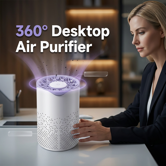Purificador de ar de mesa 360° com alimentação USB